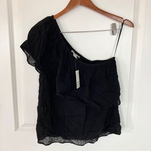 H&M One-Shoulder Black Top NWT